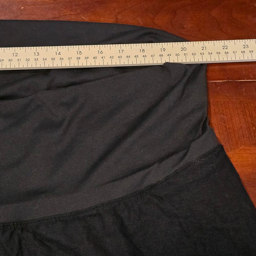 Old Navy Maternity XXL, Black Linen Blend Skort: Casual Minimalist Everyday Wear - Picture 5 of 11